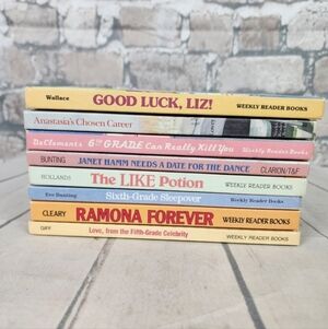 Vintage 1980s Set of 8 Hardcover Weekly Reader Books School Elementary